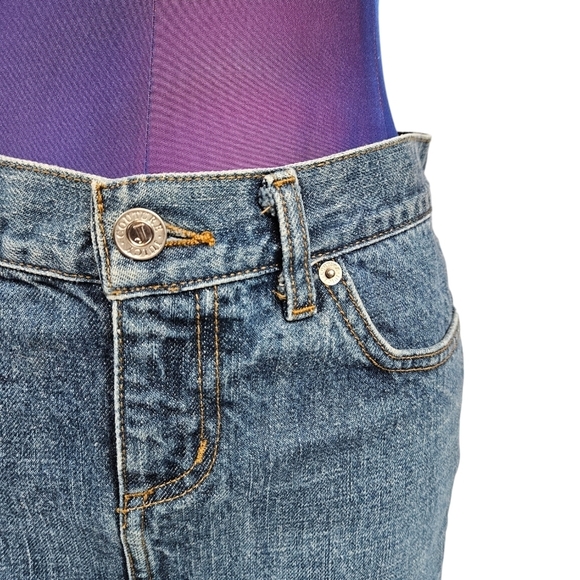 Vintage Y2K Juicy Couture Medium Wash Knee‎ Length Denim Jean Skirt Size XS R34 - Picture 2 of 8